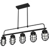 image:imageHunter  Starklake 5light Natural Black Iron Extra Large Chandelier Dimmable Modern Style Linear Shaped for Bedrooms Kitchens Dining Living Rooms  19667