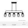 image:imageHunter  Starklake 5light Natural Black Iron Extra Large Chandelier Dimmable Modern Style Linear Shaped for Bedrooms Kitchens Dining Living Rooms  19667