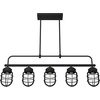image:imageHunter  Starklake 5light Natural Black Iron Extra Large Chandelier Dimmable Modern Style Linear Shaped for Bedrooms Kitchens Dining Living Rooms  19667