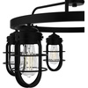 image:imageHunter  Starklake 6light Natural Black Iron Large Chandelier Dimmable Wagon Wheel Shaped for Bedrooms Kitchens Dining Living Rooms  19666