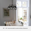 image:imageHunter  Starklake 6light Natural Black Iron Large Chandelier Dimmable Wagon Wheel Shaped for Bedrooms Kitchens Dining Living Rooms  19666