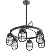 image:imageHunter  Starklake 6light Noble Bronze Large Chandelier Dimmable Wagon Wheel Shaped for Bedrooms Kitchens Dining Living Rooms  19041