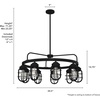 image:imageHunter  Starklake 9light Natural Black Iron Large Chandelier Dimmable Wagon Wheel Shaped for Bedrooms Kitchens Dining Living Rooms  19663