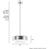 image:imageHunter  Station 2Light Brushed Nickel Medium Size Pendant Light Dimmable Modern Style Drum Shaped for Bedrooms Kitchens Dining Living Rooms  19272