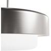 image:imageHunter  Station 2Light Brushed Nickel Medium Size Pendant Light Dimmable Modern Style Drum Shaped for Bedrooms Kitchens Dining Living Rooms  19272