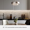 image:imageHunter  Station 2Light Brushed Nickel Medium Size Pendant Light Dimmable Modern Style Drum Shaped for Bedrooms Kitchens Dining Living Rooms  19272