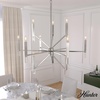 image:imageHunter  Sunjai 12Light Brushed Nickel Formal Style Dimmable Extra Large Chandelier for Bedrooms Kitchens Dining Living Rooms  19528Brushed Nickel