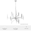 image:imageHunter  Sunjai 12Light Brushed Nickel Formal Style Dimmable Extra Large Chandelier for Bedrooms Kitchens Dining Living Rooms  19528Brushed Nickel