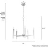 image:imageHunter  Sunjai 5light Brushed Nickel Large Chandelier Dimmable Formal Style Candle Shaped for Bedrooms Kitchens Dining Living Rooms  19522