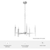 image:imageHunter  Sunjai 5light Brushed Nickel Large Chandelier Dimmable Formal Style Candle Shaped for Bedrooms Kitchens Dining Living Rooms  19522