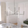 image:imageHunter  Sunjai 9light Brushed Nickel Extra Large Chandelier Dimmable Formal Style Candle Shaped for Bedrooms Kitchens Dining Living Rooms  19520