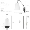 image:imageHunter  Valley Park 1Light Medium Size Sconce with Dimmer Switch Transitional Style Bulb Included Adjustable Head for Bedrooms Kitchens Dining Living Rooms Nooks Matte BlackMatte Black