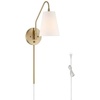 image:imageHunter  Valley Park 1Light Medium Size Sconce with Dimmer Switch Transitional Style Bulb Included Adjustable Head for Bedrooms Kitchens Dining Living Rooms Nooks Matte BlackAlturas Gold
