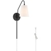 image:imageHunter  Valley Park 1Light Medium Size Sconce with Dimmer Switch Transitional Style Bulb Included Adjustable Head for Bedrooms Kitchens Dining Living Rooms Nooks Matte BlackMatte Black