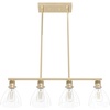 image:imageHunter  Van Nuys 4light Alturas Gold Large Chandelier Dimmable Transitional Style Linear Shaped for Bedrooms Kitchens Dining Living Rooms  48037Alturas Gold