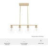 image:imageHunter  Van Nuys 4light Alturas Gold Large Chandelier Dimmable Transitional Style Linear Shaped for Bedrooms Kitchens Dining Living Rooms  48037Alturas Gold