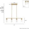 image:imageHunter  Van Nuys 4light Alturas Gold Large Chandelier Dimmable Transitional Style Linear Shaped for Bedrooms Kitchens Dining Living Rooms  48037Alturas Gold
