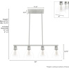 image:imageHunter  Van Nuys 4light Alturas Gold Large Chandelier Dimmable Transitional Style Linear Shaped for Bedrooms Kitchens Dining Living Rooms  48037Brushed Nickel