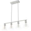 image:imageHunter  Van Nuys 4light Alturas Gold Large Chandelier Dimmable Transitional Style Linear Shaped for Bedrooms Kitchens Dining Living Rooms  48037Brushed Nickel