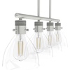 image:imageHunter  Van Nuys 4light Alturas Gold Large Chandelier Dimmable Transitional Style Linear Shaped for Bedrooms Kitchens Dining Living Rooms  48037Brushed Nickel