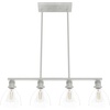 image:imageHunter  Van Nuys 4light Alturas Gold Large Chandelier Dimmable Transitional Style Linear Shaped for Bedrooms Kitchens Dining Living Rooms  48037Brushed Nickel