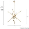 image:imageHunter  Vicontessa 8Light Alturas Gold Large Chandelier Dimmable Modern Style Sputnik Shaped for Bedrooms Kitchens Dining Living Rooms  48180