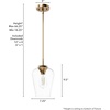 image:imageHunter  Vidria 1Light Alturas Gold Mini Pendant Light Dimmable Formal Style Bell Shaped for Bedrooms Kitchens Dining Living Rooms  45233