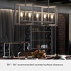 image:imageHunter  Woodburn 5light Brushed Nickel Extra Large Chandelier Dimmable Modern Style Linear Shaped for Bedrooms Kitchens Dining Living Rooms  19811