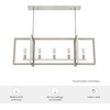 image:imageHunter  Woodburn 5light Brushed Nickel Extra Large Chandelier Dimmable Modern Style Linear Shaped for Bedrooms Kitchens Dining Living Rooms  19811