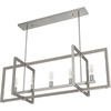 image:imageHunter  Woodburn 5light Brushed Nickel Extra Large Chandelier Dimmable Modern Style Linear Shaped for Bedrooms Kitchens Dining Living Rooms  19811