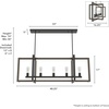image:imageHunter  Woodburn 5light Noble Bronze Extra Large Chandelier Dimmable Modern Style Linear Shaped for Bedrooms Kitchens Dining Living Rooms  19812