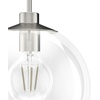 image:imageHunter  Xidane 1light Brushed Nickel Medium Size Pendant Light Dimmable Mid Century Modern Style Globe Shaped for Bedrooms Kitchens Dining Living Rooms  19754Brushed Nickel