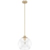 image:imageHunter  Xidane 1light Brushed Nickel Medium Size Pendant Light Dimmable Mid Century Modern Style Globe Shaped for Bedrooms Kitchens Dining Living Rooms  19754Alturas Gold