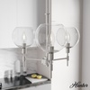 image:imageHunter  Xidane 3light Alturas Gold Medium Size Chandelier Dimmable Mid Century Modern Style Candle Shaped for Bedrooms Kitchens Dining Living Rooms  19739Brushed Nickel