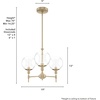 image:imageHunter  Xidane 3light Alturas Gold Medium Size Chandelier Dimmable Mid Century Modern Style Candle Shaped for Bedrooms Kitchens Dining Living Rooms  19739Alturas Gold