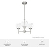image:imageHunter  Xidane 3light Alturas Gold Medium Size Chandelier Dimmable Mid Century Modern Style Candle Shaped for Bedrooms Kitchens Dining Living Rooms  19739Brushed Nickel