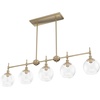 image:imageHunter  Xidane 5light Alturas Gold Extra Large Chandelier Dimmable Mid Century Modern Style Linear Shaped for Bedrooms Kitchens Dining Living Rooms  19747Alturas Gold
