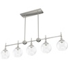 image:imageHunter  Xidane 5light Alturas Gold Extra Large Chandelier Dimmable Mid Century Modern Style Linear Shaped for Bedrooms Kitchens Dining Living Rooms  19747Brushed Nickel