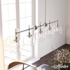 image:imageHunter  Xidane 5light Alturas Gold Extra Large Chandelier Dimmable Mid Century Modern Style Linear Shaped for Bedrooms Kitchens Dining Living Rooms  19747Brushed Nickel
