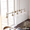 image:imageHunter  Xidane 5light Alturas Gold Extra Large Chandelier Dimmable Mid Century Modern Style Linear Shaped for Bedrooms Kitchens Dining Living Rooms  19747Alturas Gold