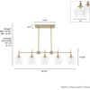 image:imageHunter  Xidane 5light Alturas Gold Extra Large Chandelier Dimmable Mid Century Modern Style Linear Shaped for Bedrooms Kitchens Dining Living Rooms  19747Alturas Gold