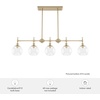 image:imageHunter  Xidane 5light Alturas Gold Extra Large Chandelier Dimmable Mid Century Modern Style Linear Shaped for Bedrooms Kitchens Dining Living Rooms  19747Alturas Gold