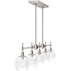 image:imageHunter  Xidane 5light Alturas Gold Extra Large Chandelier Dimmable Mid Century Modern Style Linear Shaped for Bedrooms Kitchens Dining Living Rooms  19747Brushed Nickel
