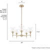 image:imageHunter  Xidane 5light Alturas Gold Large Chandelier Dimmable Mid Century Modern Style Round Shaped for Bedrooms Kitchens Dining Living Rooms  19741Alturas Gold