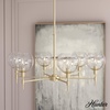 image:imageHunter  Xidane 6light Brushed Nickel Large Chandelier Dimmable Mid Century Modern Style Round Shaped for Bedrooms Kitchens Dining Living Rooms  19744Alturas Gold