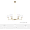image:imageHunter  Xidane 6light Brushed Nickel Large Chandelier Dimmable Mid Century Modern Style Round Shaped for Bedrooms Kitchens Dining Living Rooms  19744Alturas Gold