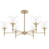 image:imageHunter  Xidane 6light Brushed Nickel Large Chandelier Dimmable Mid Century Modern Style Round Shaped for Bedrooms Kitchens Dining Living Rooms  19744Alturas Gold