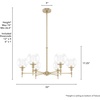 image:imageHunter  Xidane 6light Brushed Nickel Large Chandelier Dimmable Mid Century Modern Style Round Shaped for Bedrooms Kitchens Dining Living Rooms  19744Alturas Gold