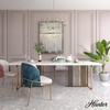 image:imageHunter  Xidane 6light Brushed Nickel Large Chandelier Dimmable Mid Century Modern Style Round Shaped for Bedrooms Kitchens Dining Living Rooms  19744Alturas Gold