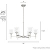 image:imageHunter  Xidane 6light Brushed Nickel Large Chandelier Dimmable Mid Century Modern Style Round Shaped for Bedrooms Kitchens Dining Living Rooms  19744Brushed Nickel